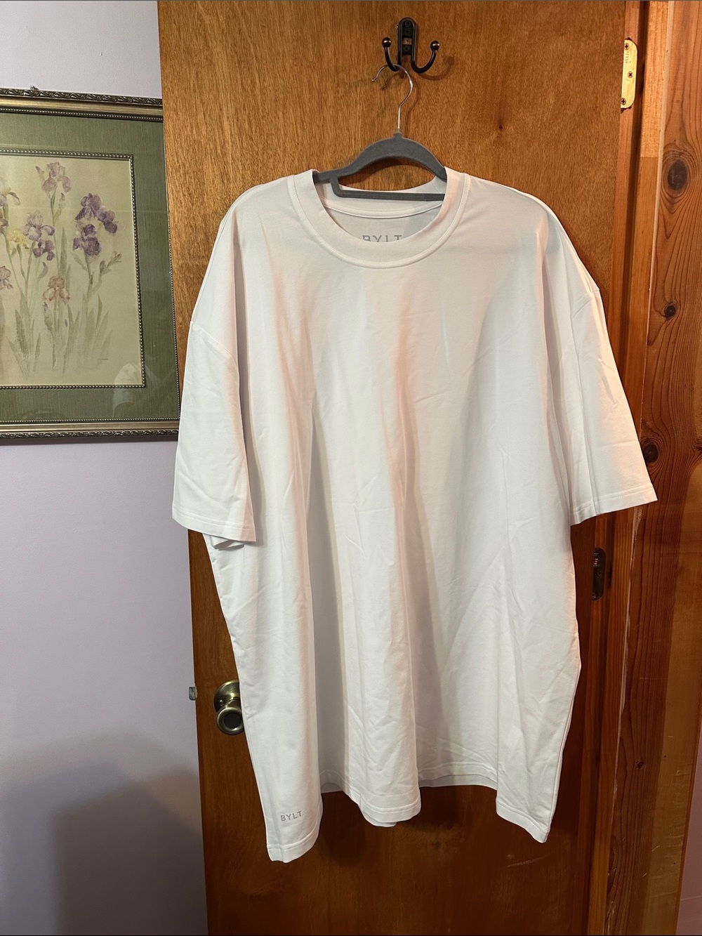 BYLT Basics White Oversized Crew Neck T-Shirt - Men's